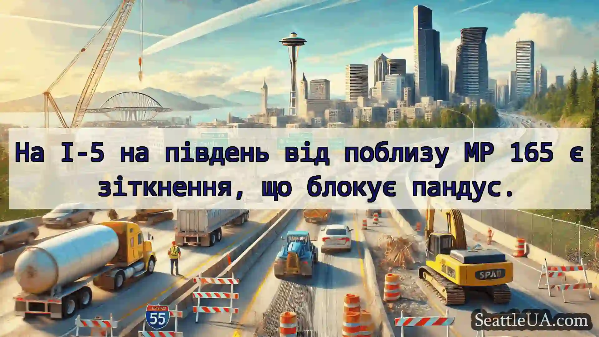 Транспортні новини Сіетла На I-5 на південь від поблизу MP