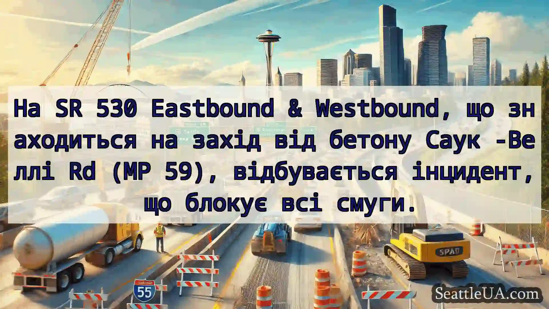 Транспортні новини Сіетла На SR 530 Eastbound & Westbound,
