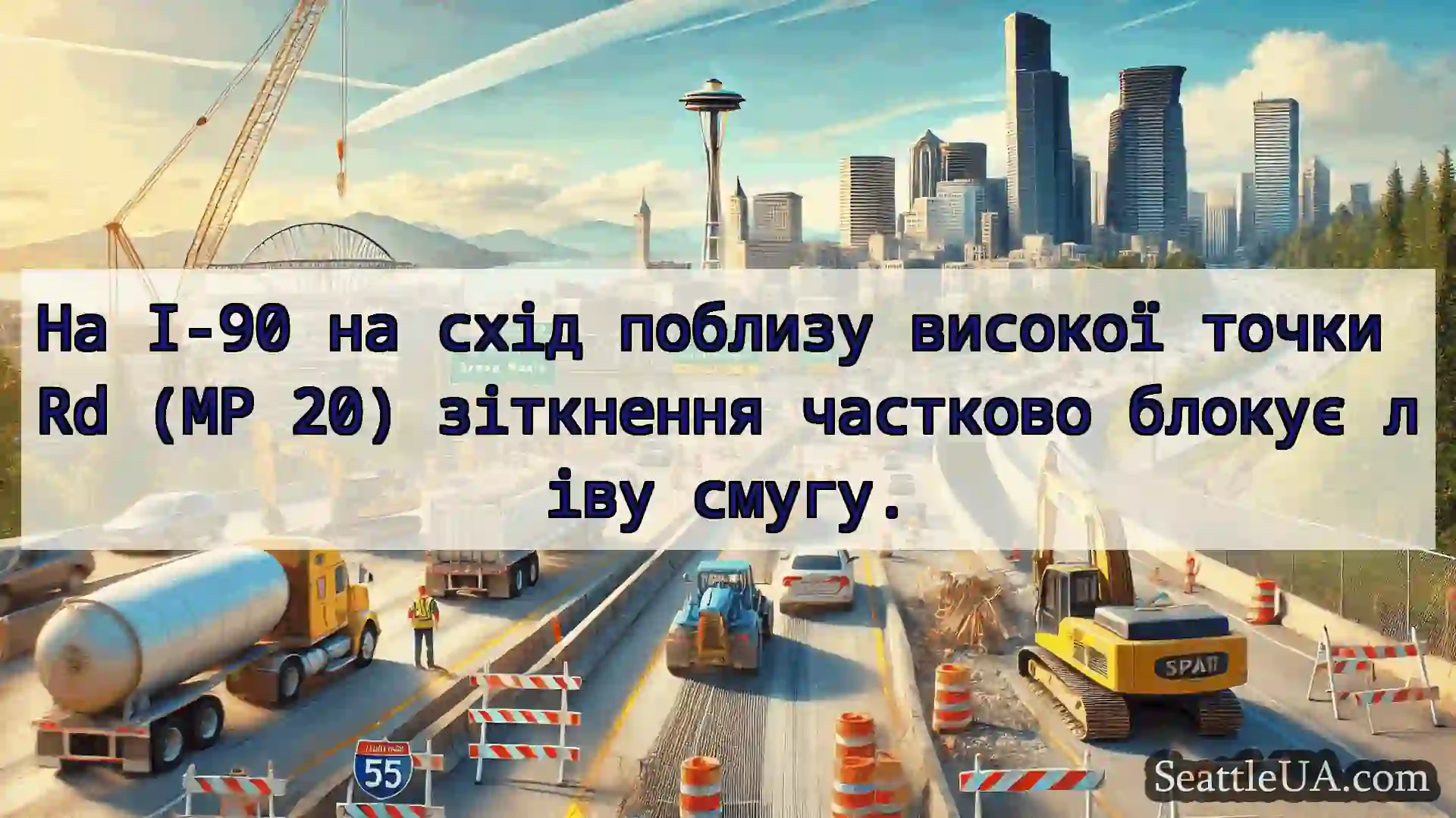 Транспортні новини Сіетла На I-90 на схід поблизу високої
