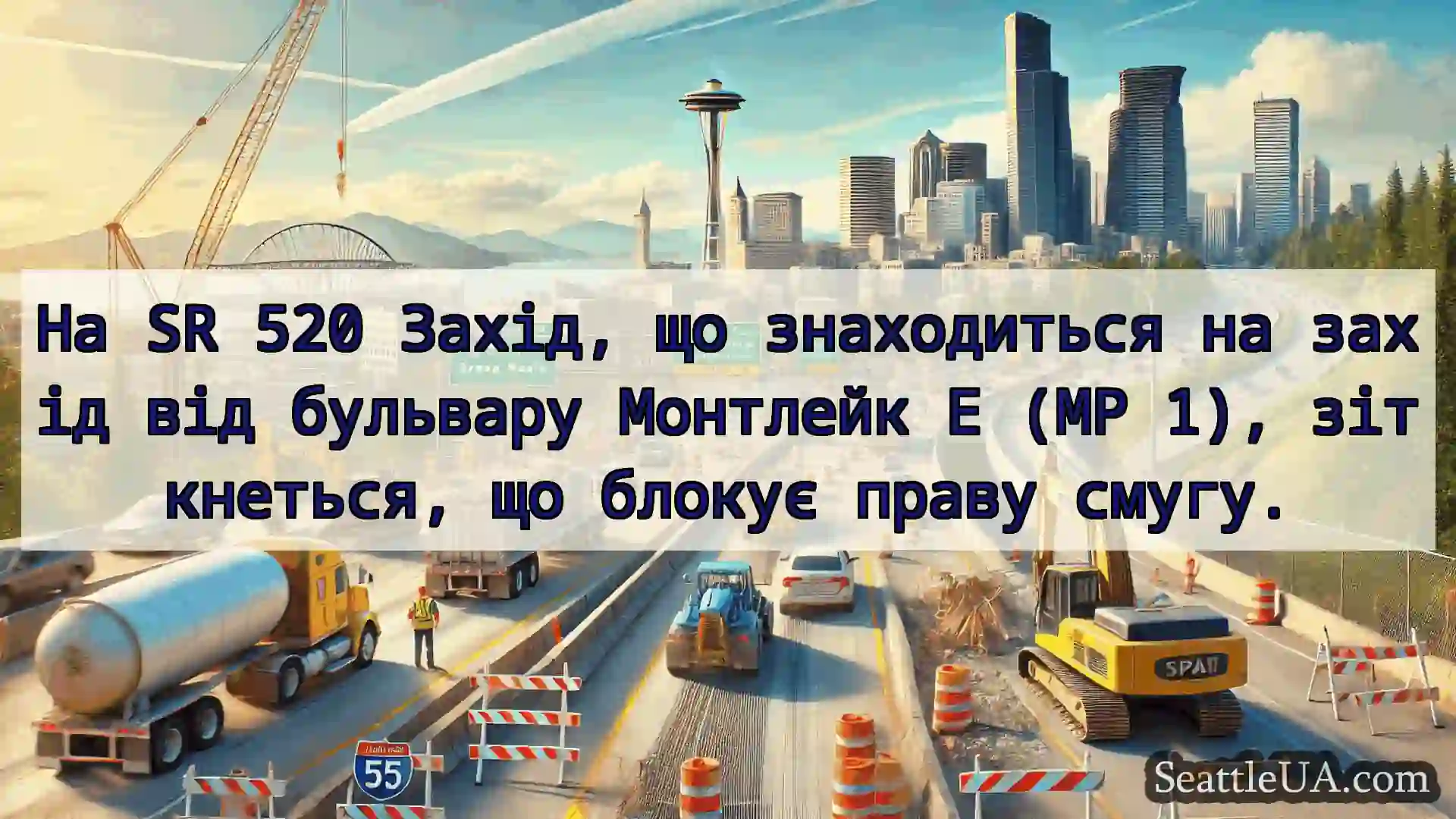 Транспортні новини Сіетла На SR 520 Захід, що знаходиться на