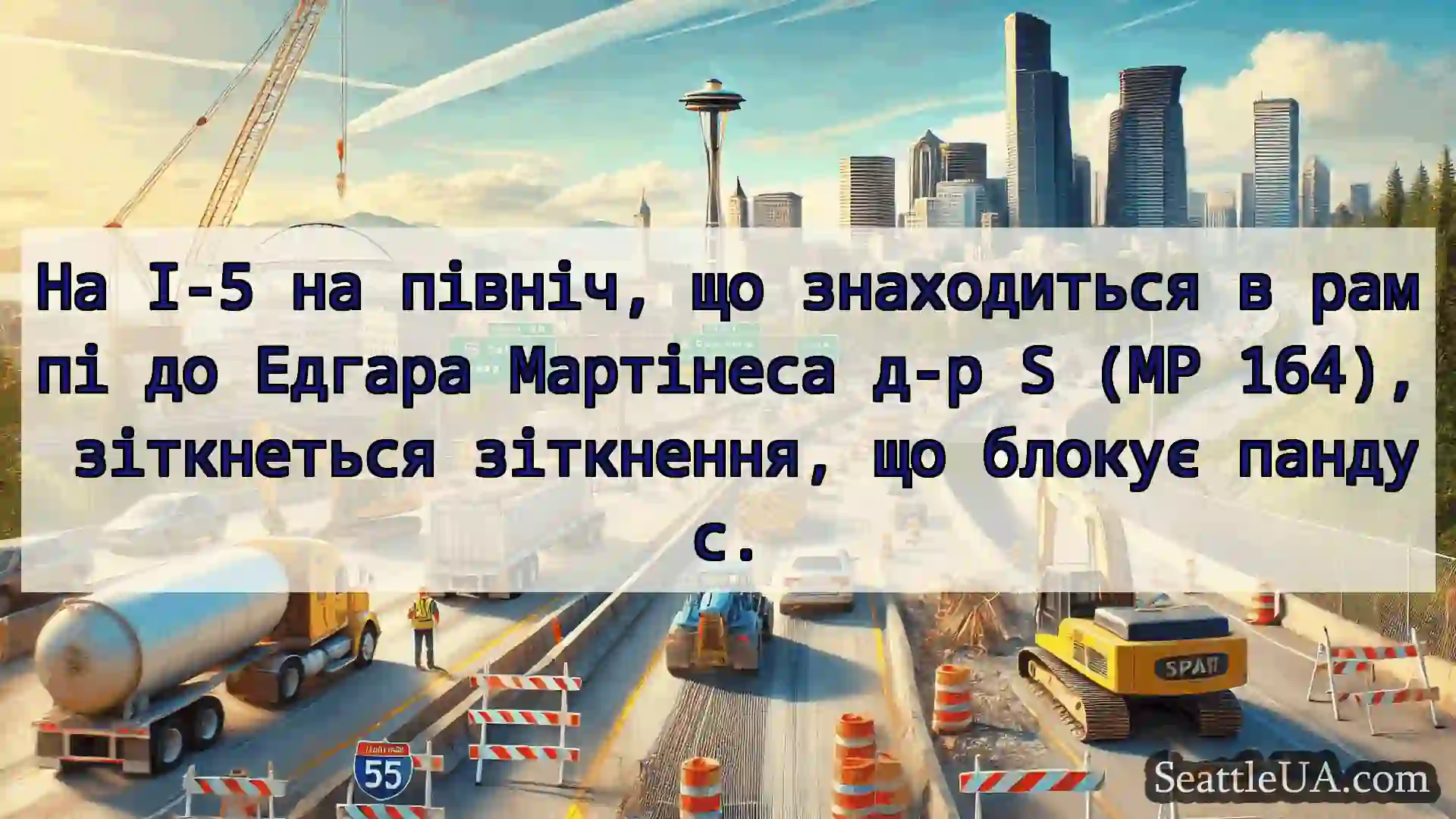 Транспортні новини Сіетла На I-5 на північ, що знаходиться в