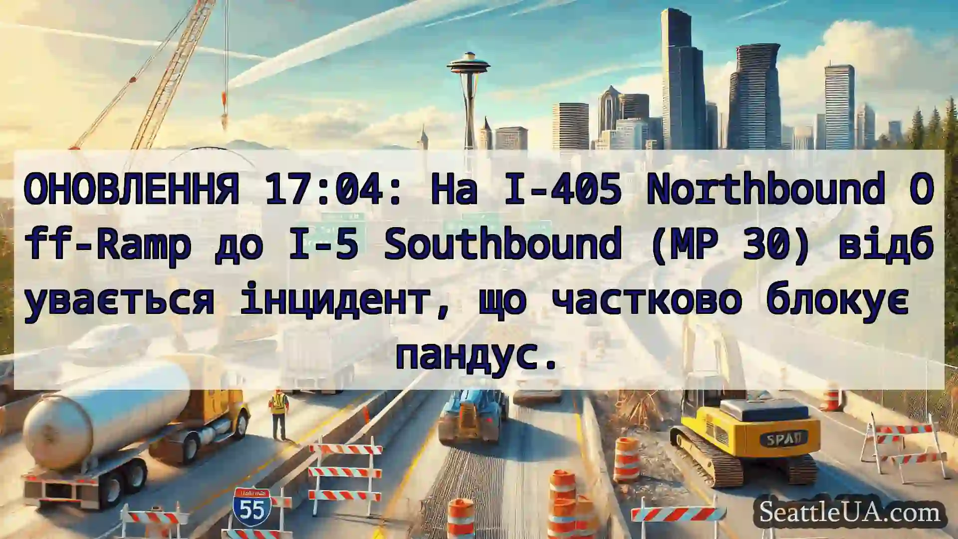 Транспортні новини Сіетла ОНОВЛЕННЯ 17:04: На I-405