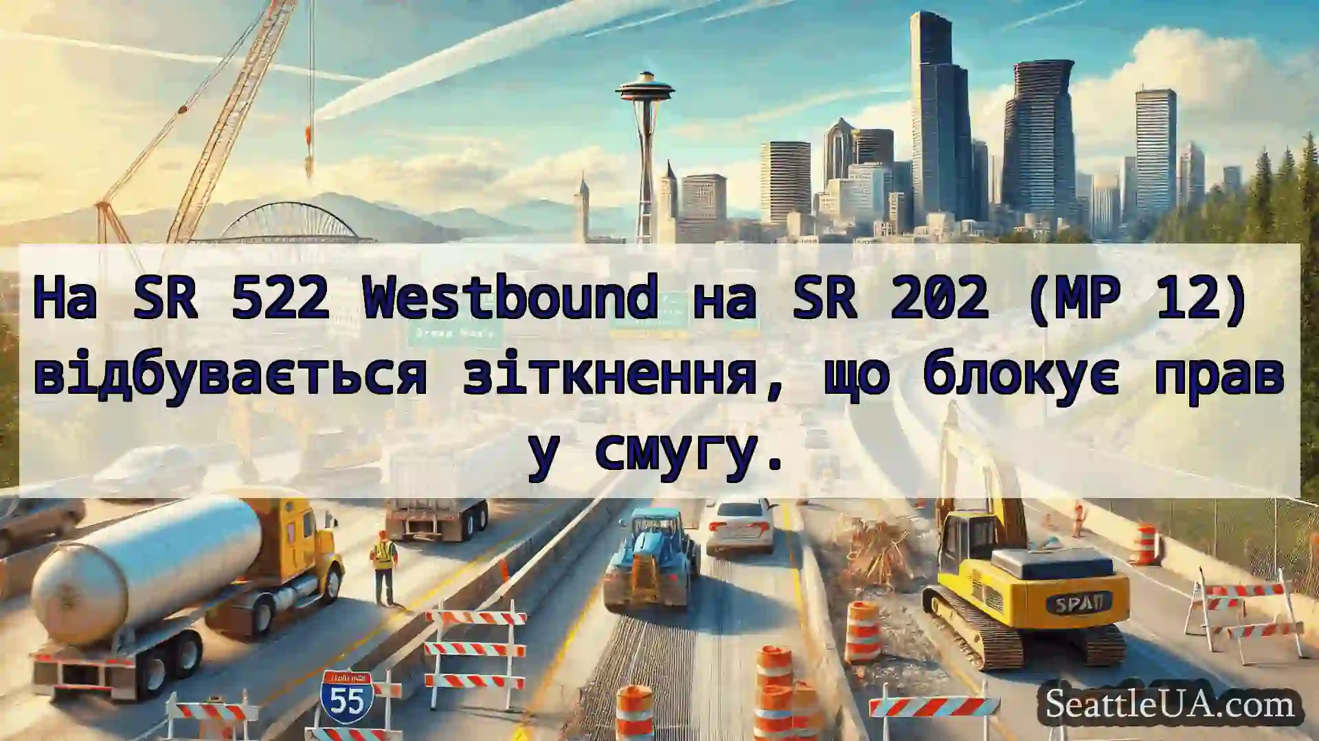 Транспортні новини Сіетла На SR 522 Westbound на SR 202 (MP