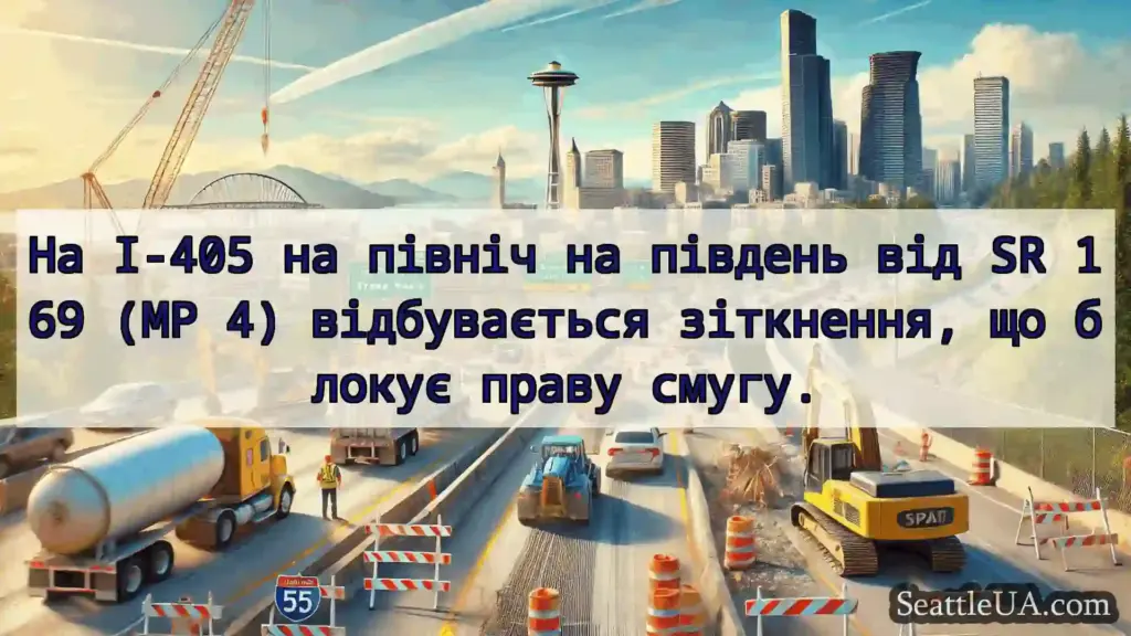Транспортні новини Сіетла На I-405 на північ на південь від