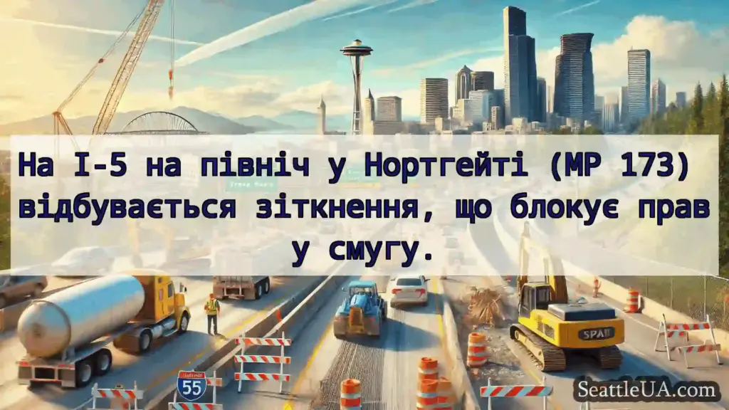 Транспортні новини Сіетла На I-5 на північ у Нортгейті (MP