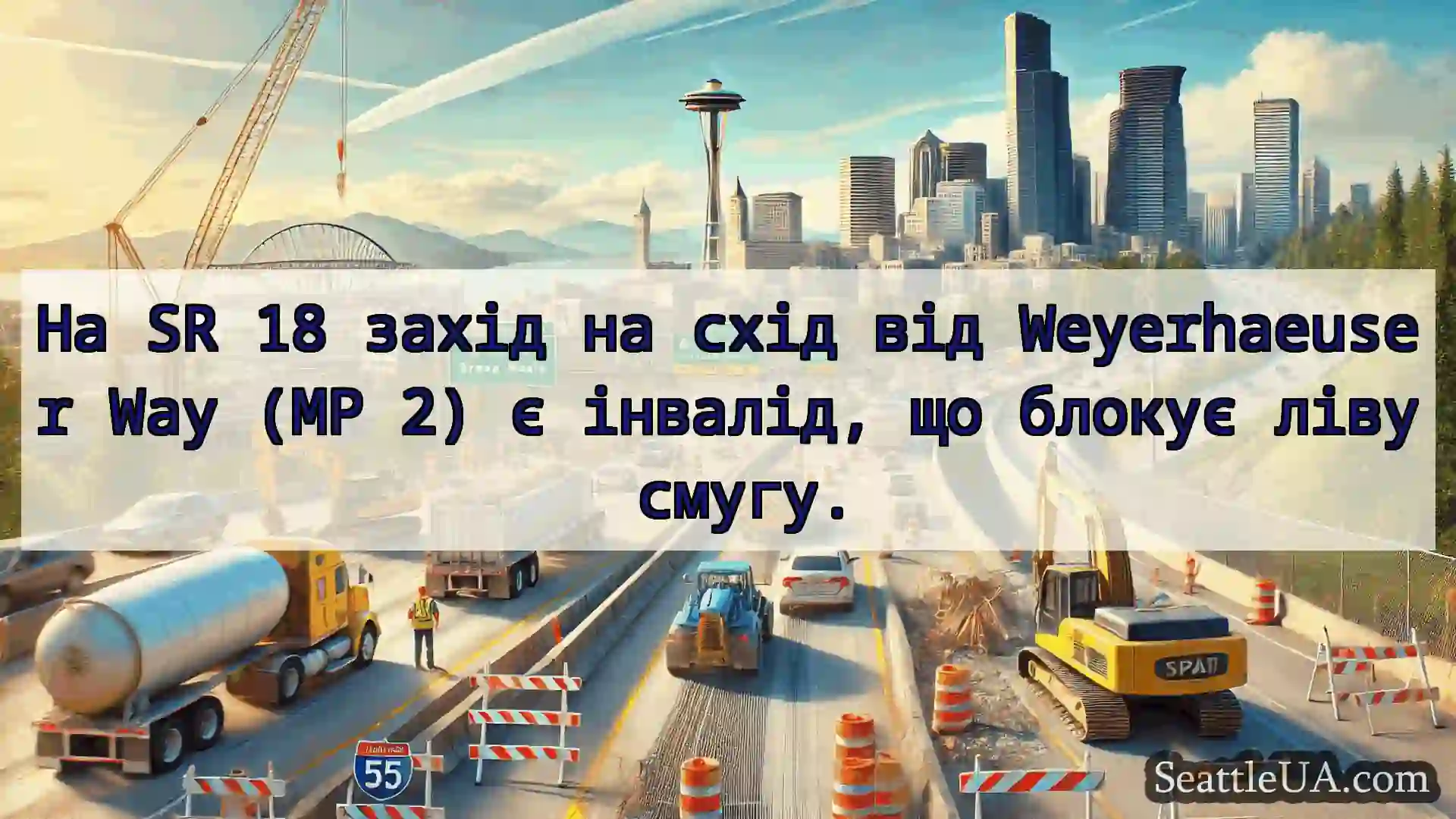 Транспортні новини Сіетла На SR 18 захід на схід від