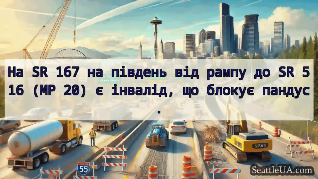 Транспортні новини Сіетла На SR 167 на південь від рампу до