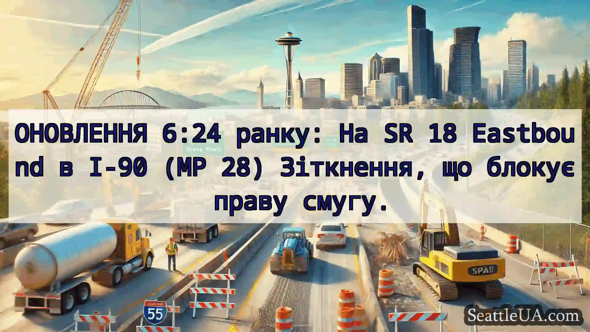 Транспортні новини Сіетла ОНОВЛЕННЯ 6:24 ранку: На SR 18