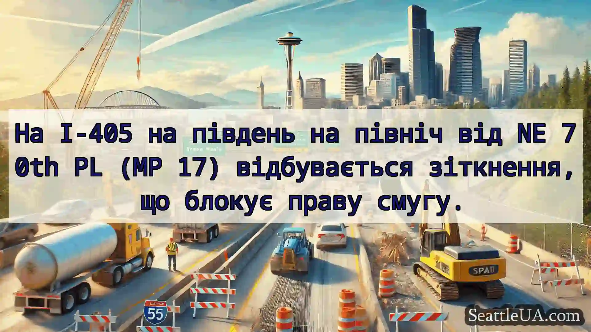 Транспортні новини Сіетла На I-405 на південь на північ від
