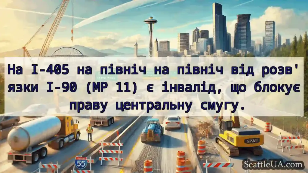 Транспортні новини Сіетла На I-405 на північ на північ від