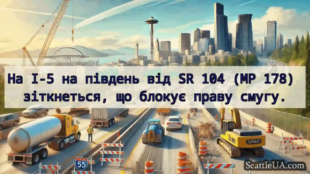 Транспортні новини Сіетла На I-5 на південь від SR 104 (MP