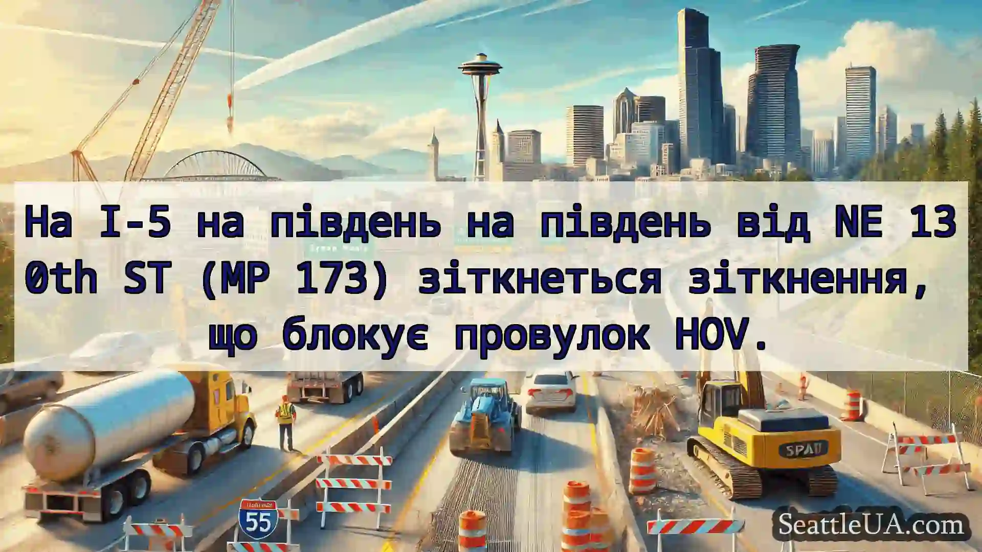 Транспортні новини Сіетла На I-5 на південь на південь від