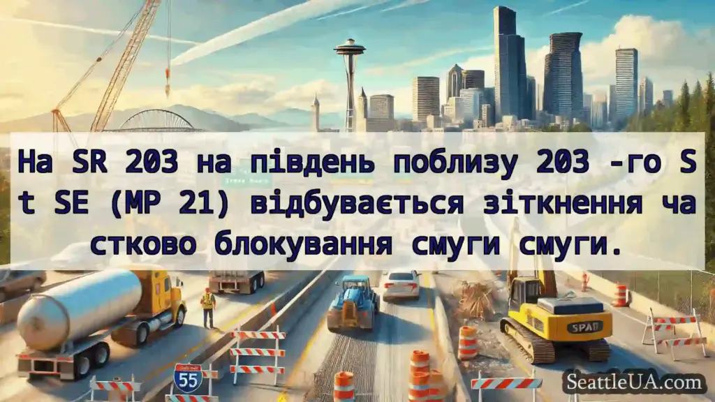 Транспортні новини Сіетла На SR 203 на південь поблизу 203
