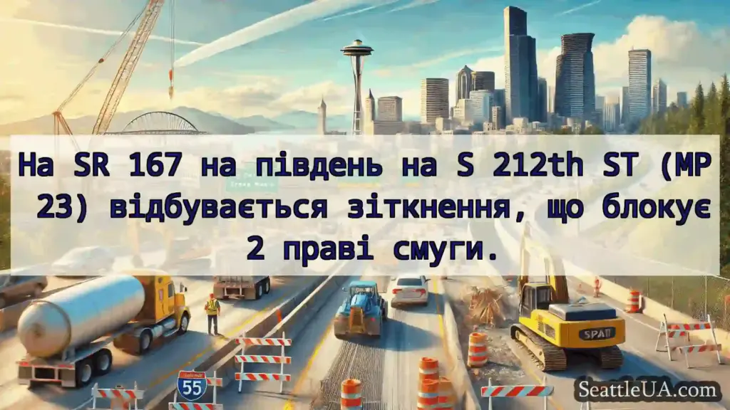 Транспортні новини Сіетла На SR 167 на південь на S 212th ST