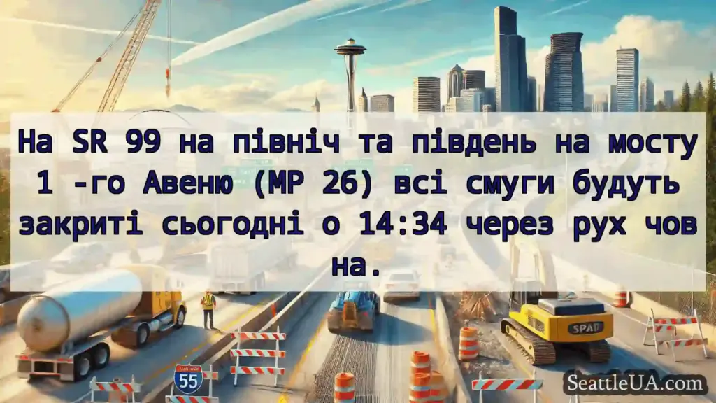 Транспортні новини Сіетла На SR 99 на північ та південь на