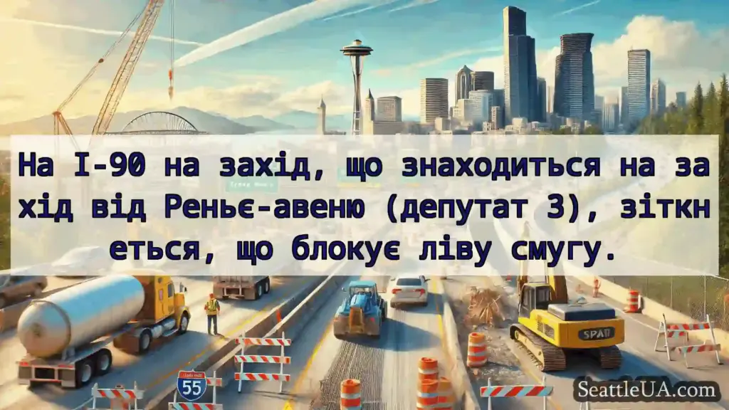 Транспортні новини Сіетла На I-90 на захід, що знаходиться