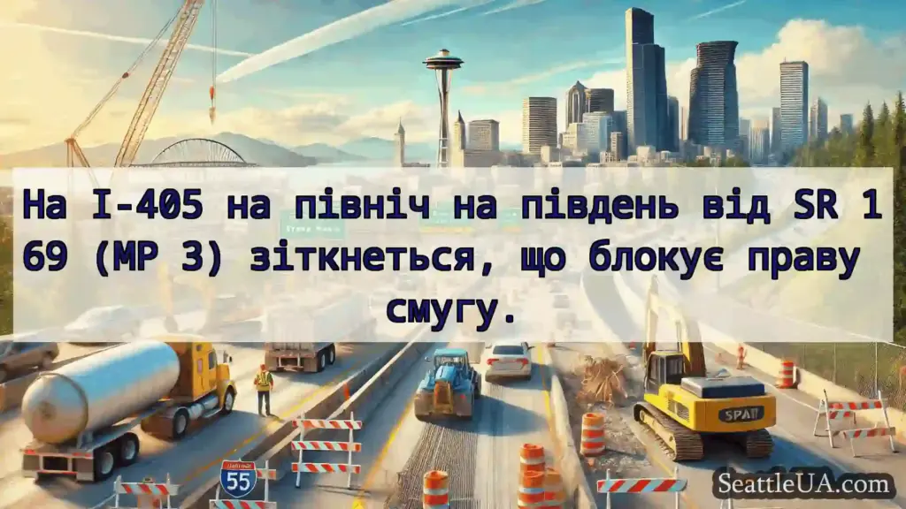 Транспортні новини Сіетла На I-405 на північ на південь від
