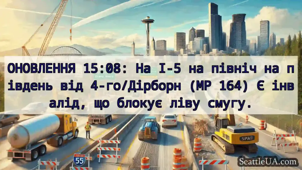 Транспортні новини Сіетла ОНОВЛЕННЯ 15:08: На I-5 на північ