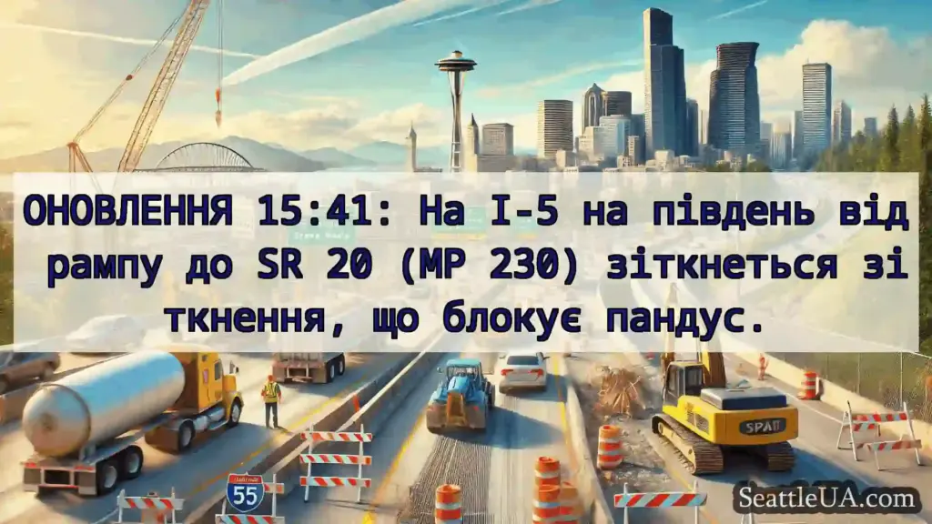 Транспортні новини Сіетла ОНОВЛЕННЯ 15:41: На I-5 на південь