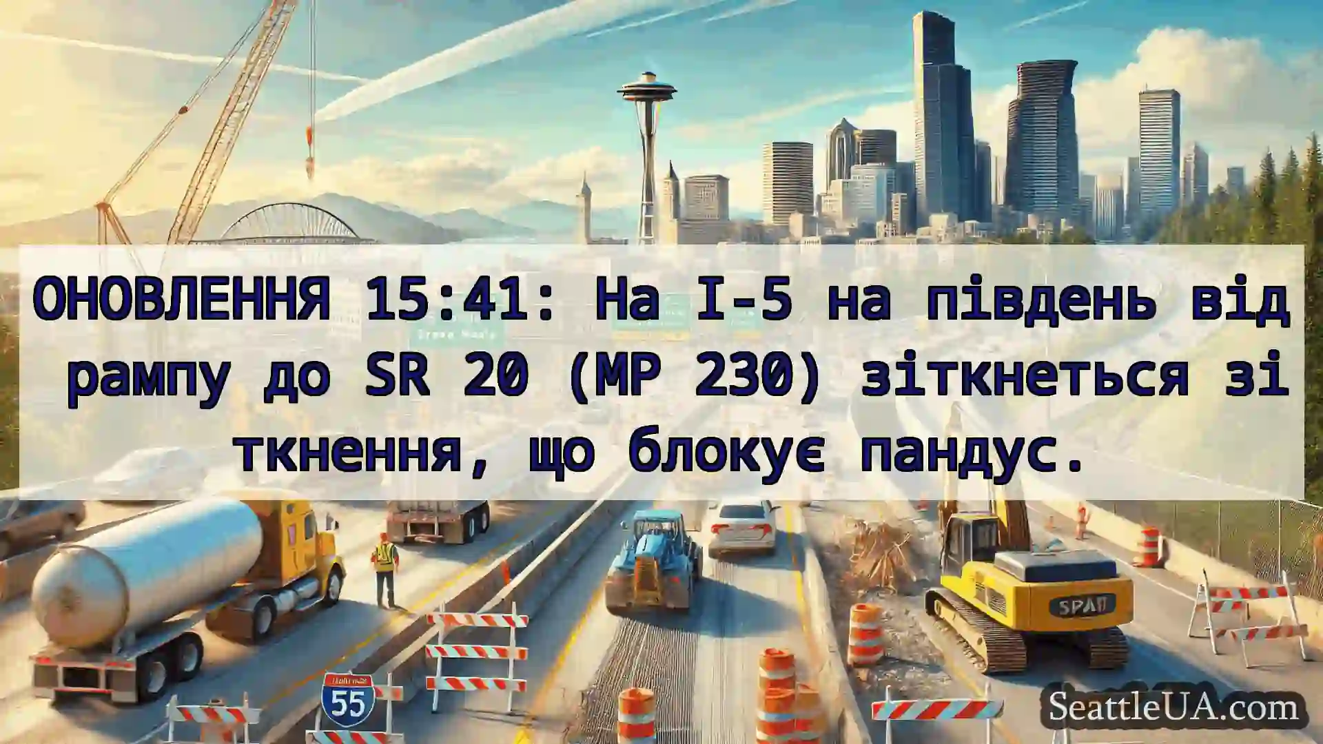 Транспортні новини Сіетла ОНОВЛЕННЯ 15:41: На I-5 на південь