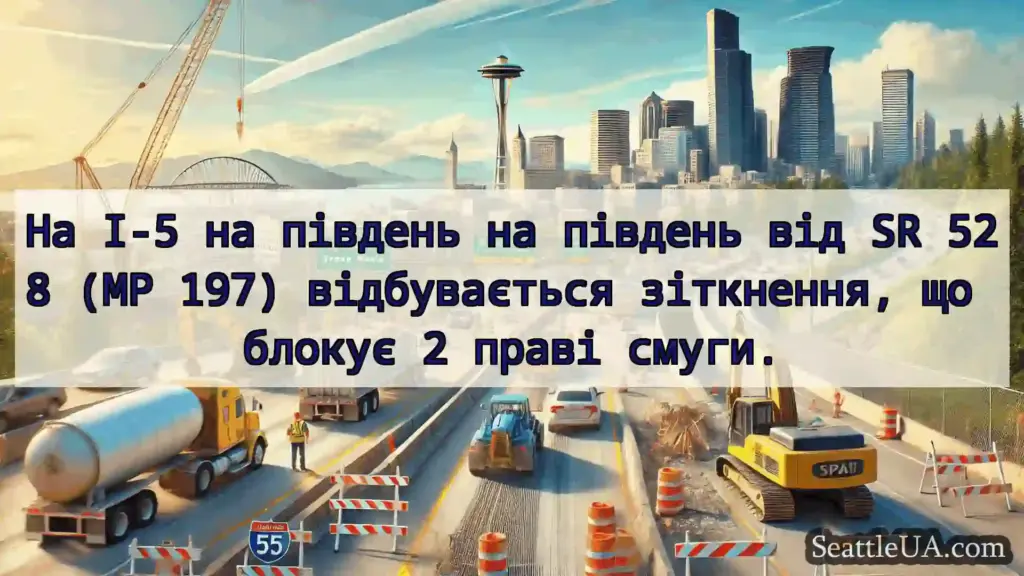 Транспортні новини Сіетла На I-5 на південь на південь від