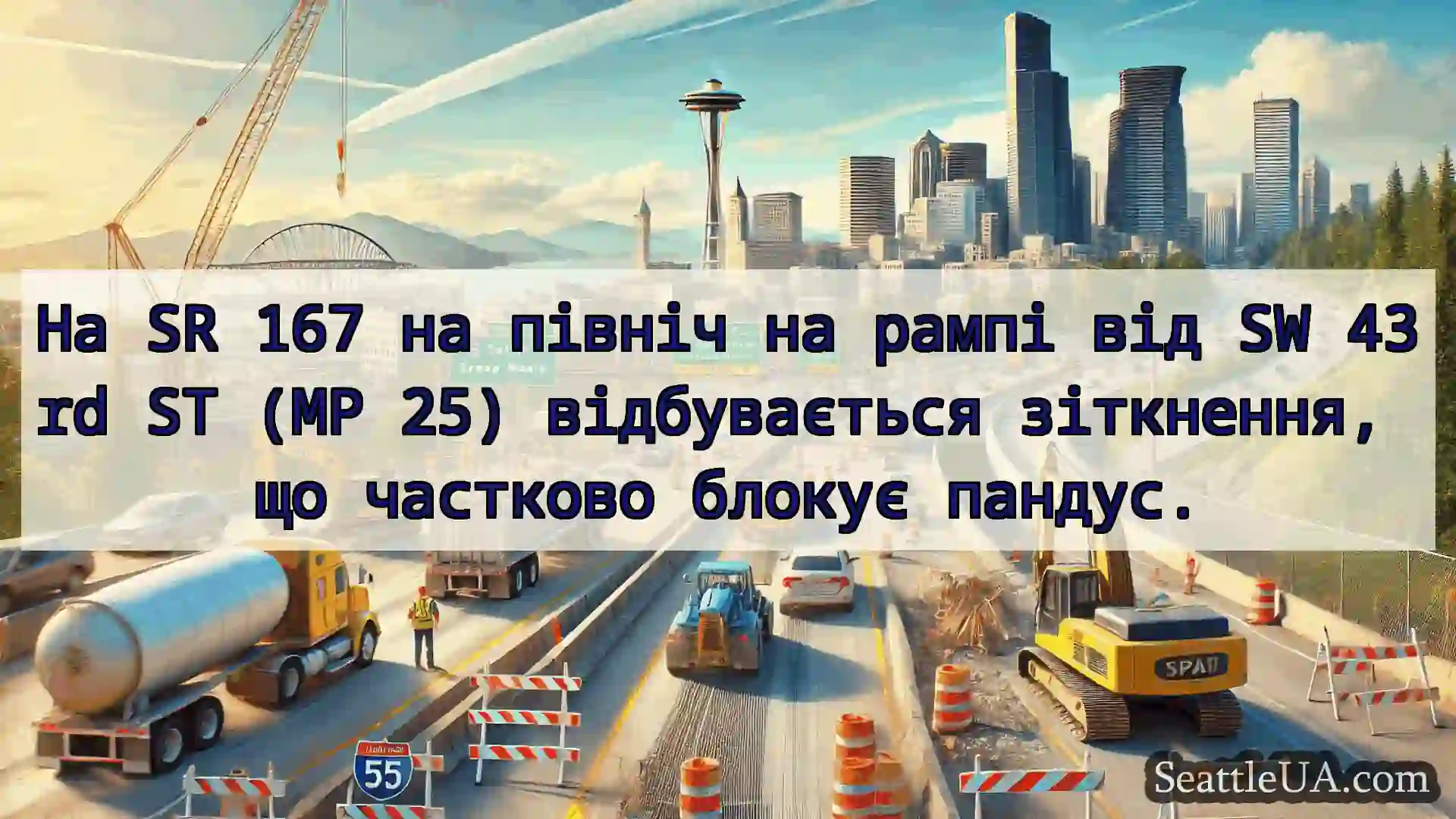 Транспортні новини Сіетла На SR 167 на північ на рампі від