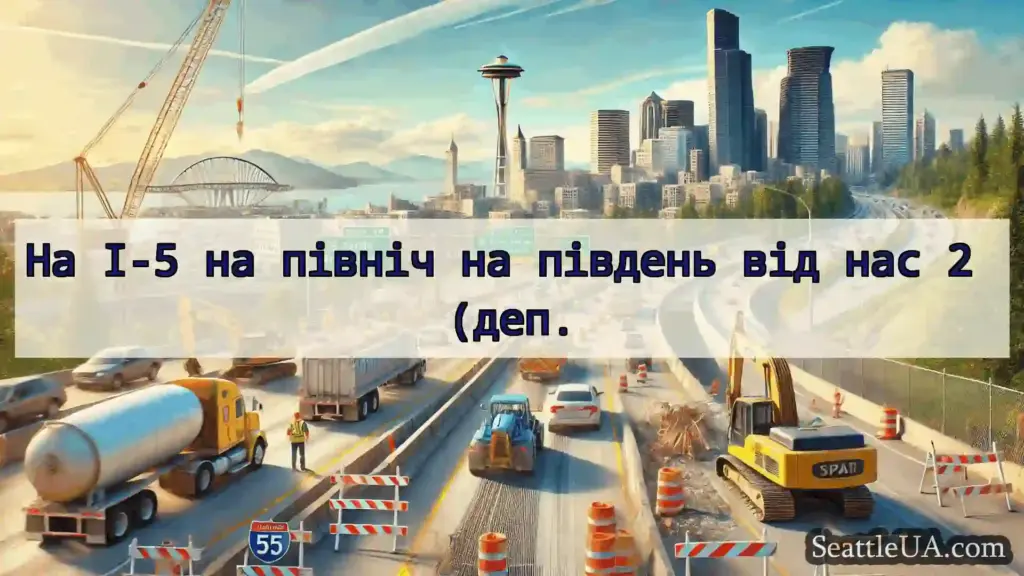 Транспортні новини Сіетла На I-5 на північ на південь від