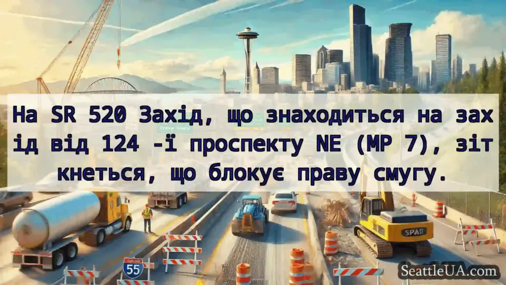 Транспортні новини Сіетла На SR 520 Захід, що знаходиться на