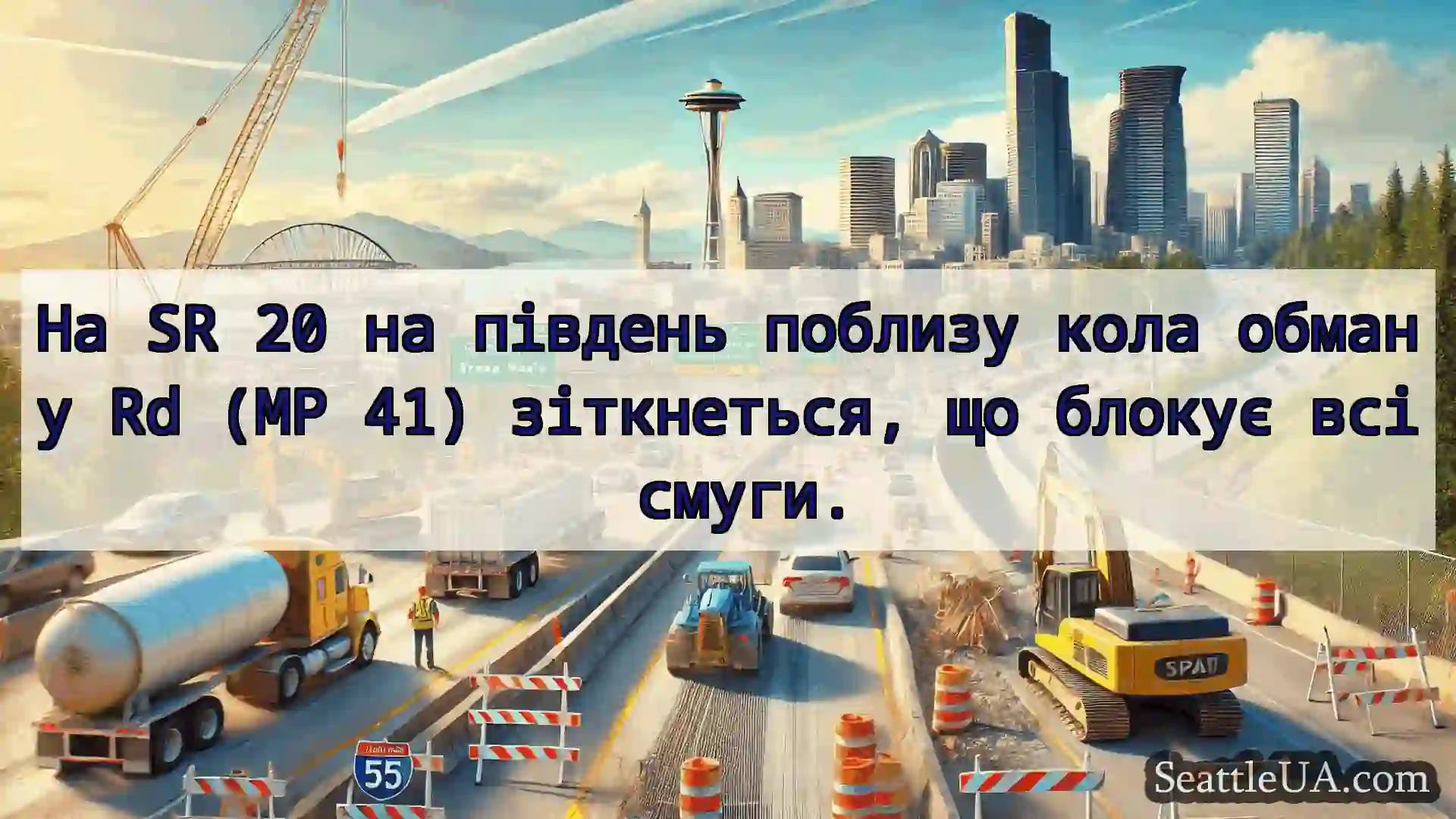 Транспортні новини Сіетла На SR 20 на південь поблизу кола