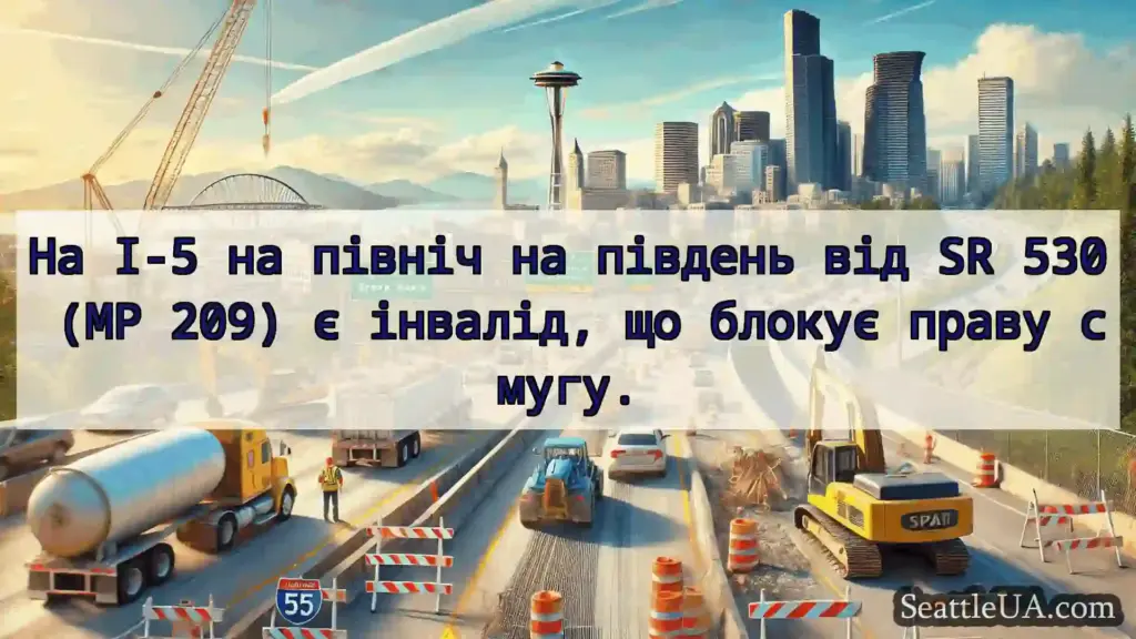 Транспортні новини Сіетла На I-5 на північ на південь від SR