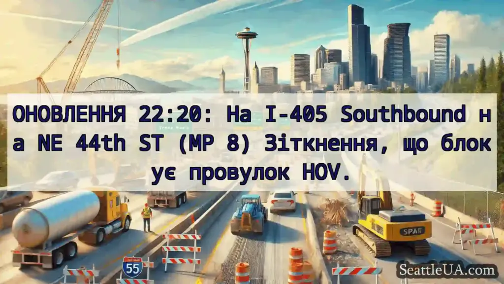 Транспортні новини Сіетла ОНОВЛЕННЯ 22:20: На I-405