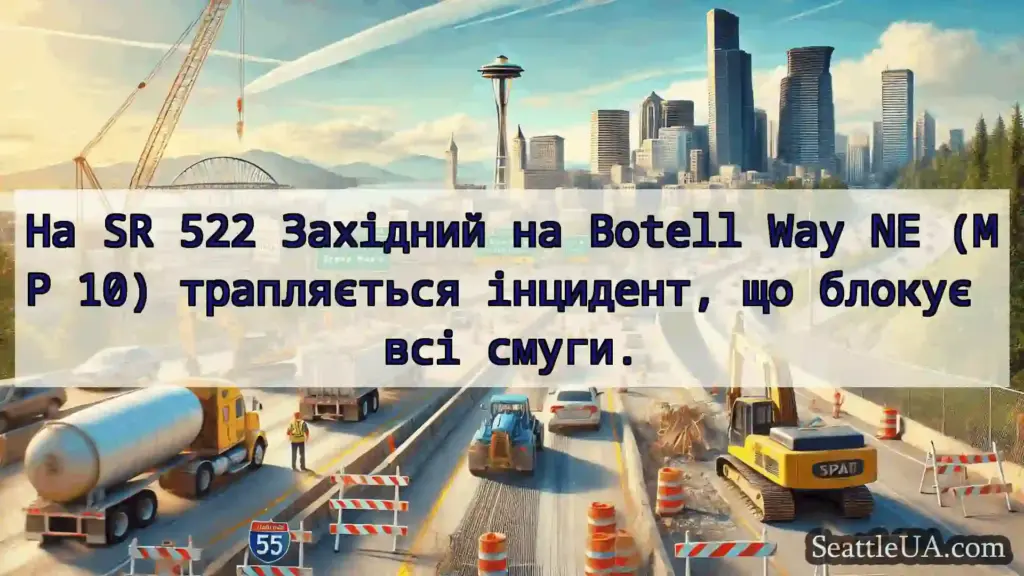 Транспортні новини Сіетла На SR 522 Західний на Botell Way