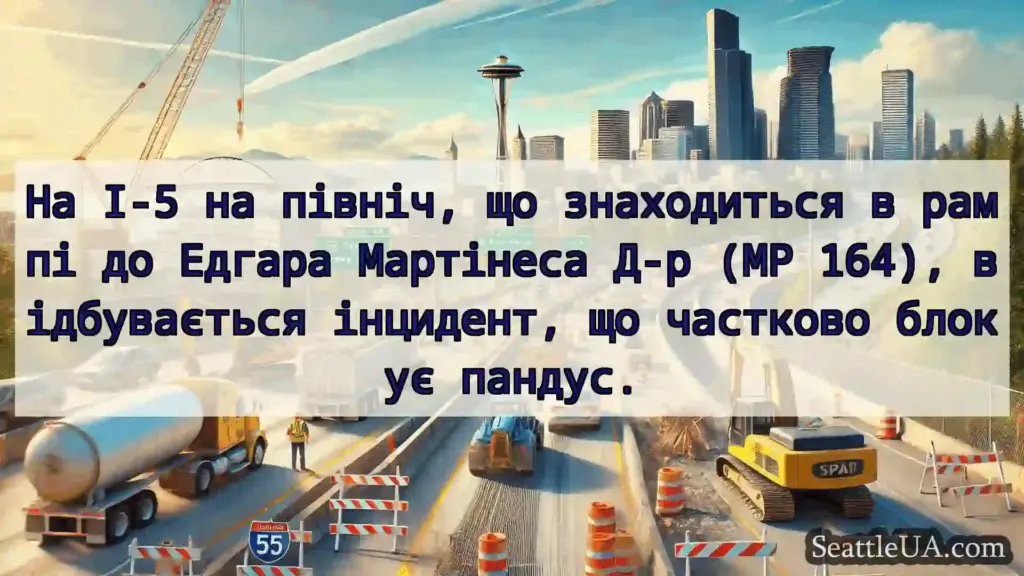 Транспортні новини Сіетла На I-5 на північ, що знаходиться в
