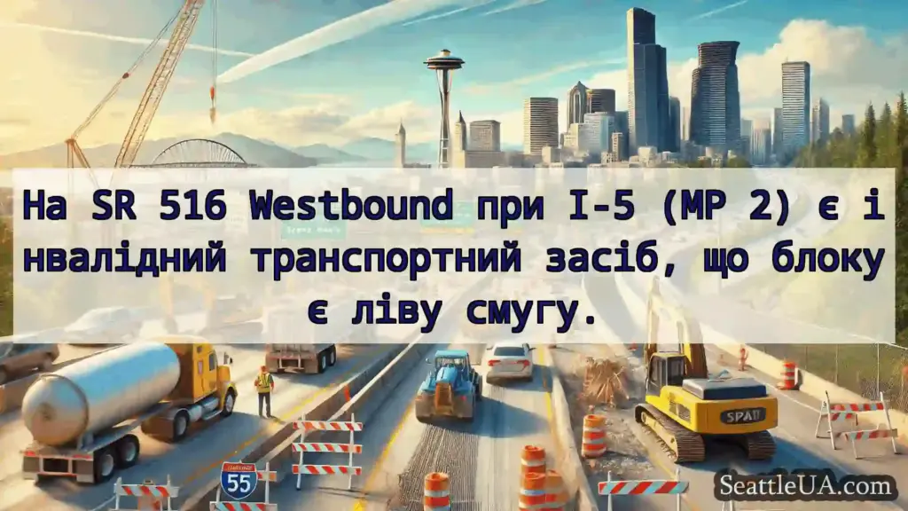 Транспортні новини Сіетла На SR 516 Westbound при I-5 (MP 2)