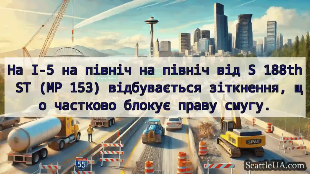 Транспортні новини Сіетла На I-5 на північ на північ від S
