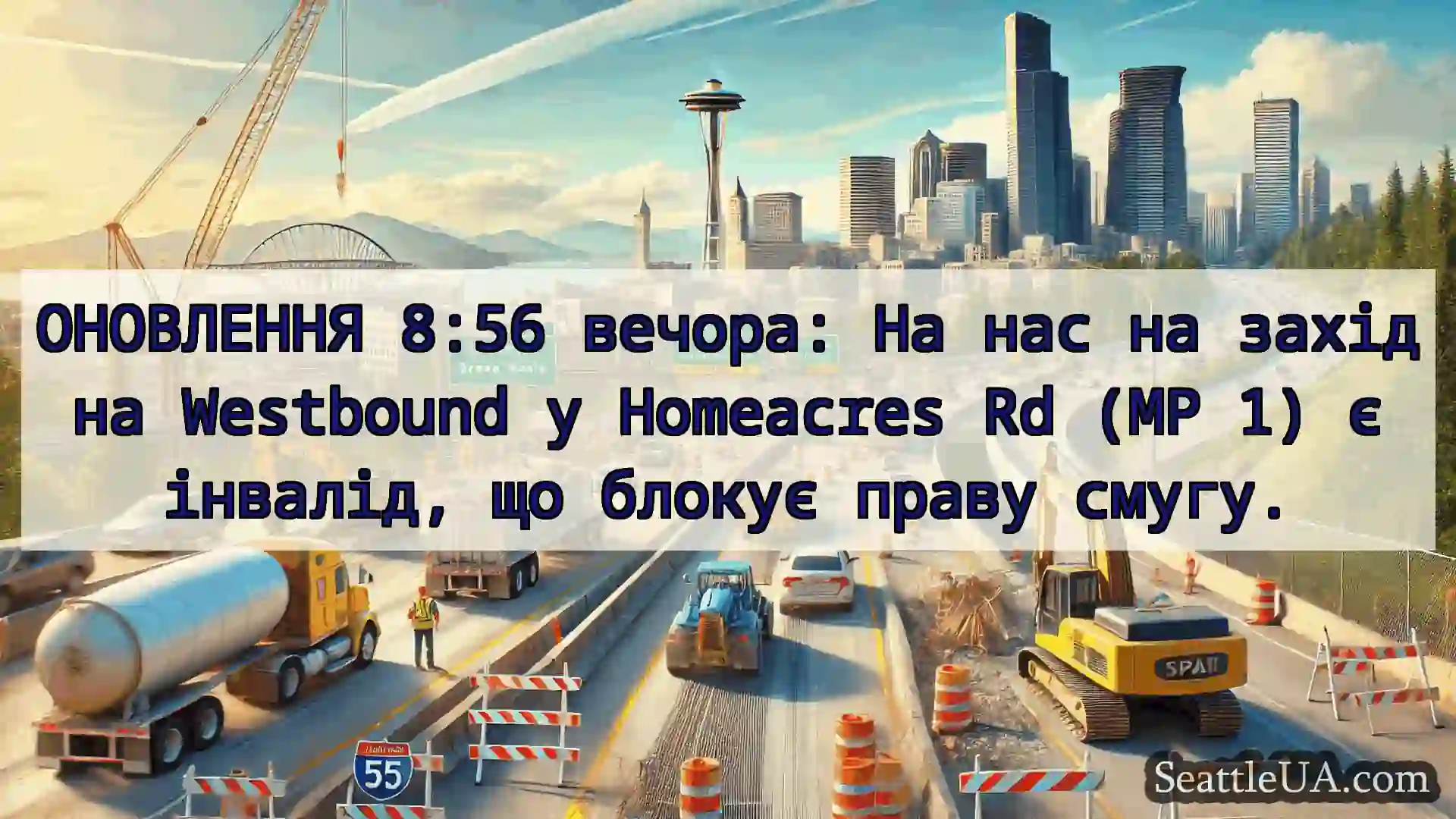 Транспортні новини Сіетла ОНОВЛЕННЯ 8:56 вечора: На нас на