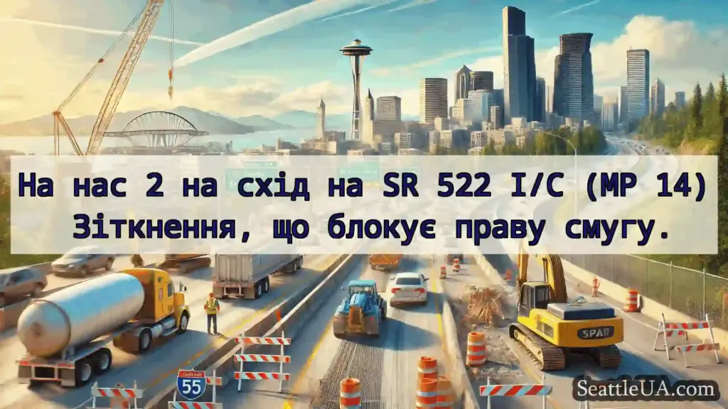 Транспортні новини Сіетла На нас 2 на схід на SR 522 I/C (MP