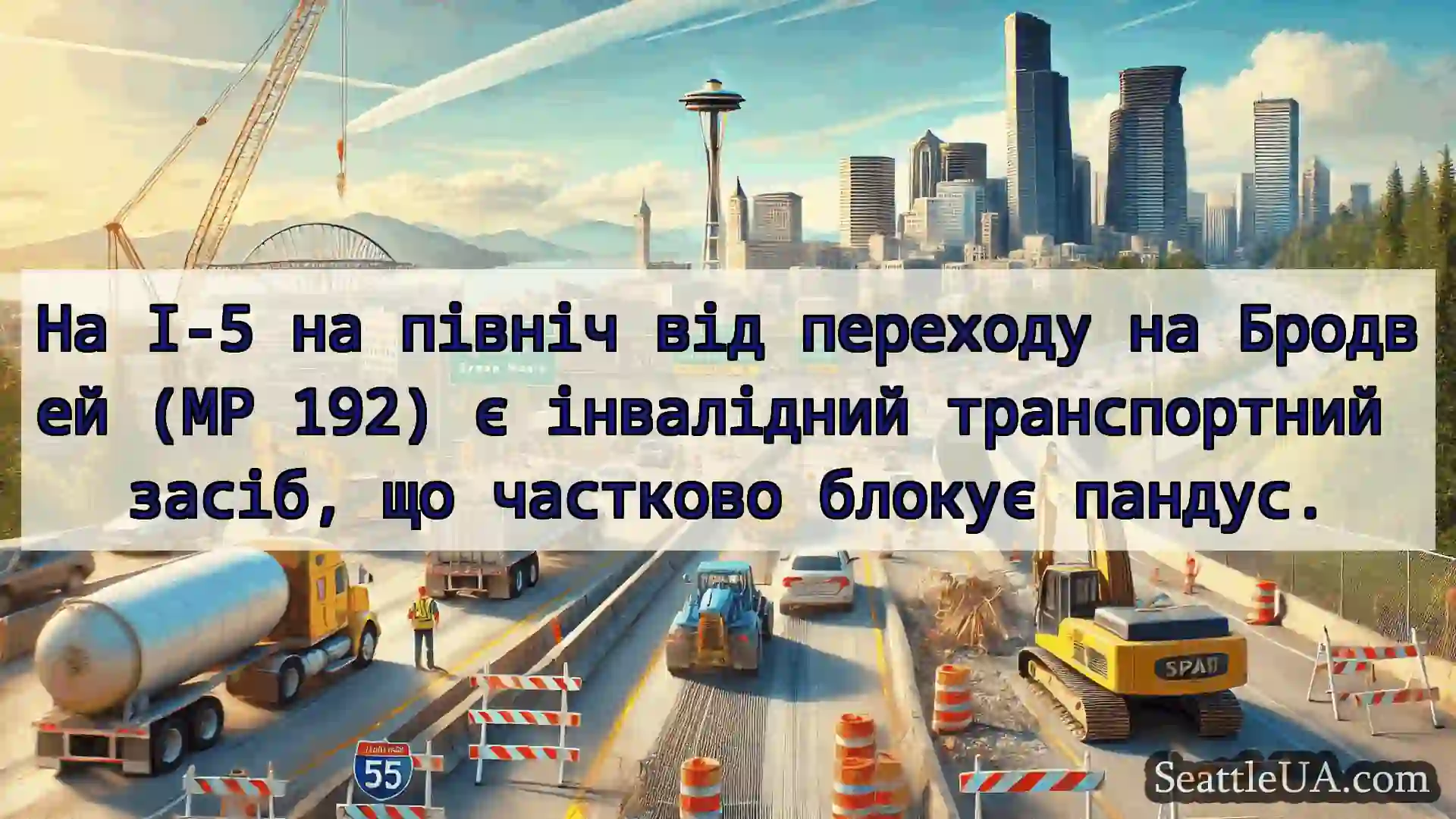 Транспортні новини Сіетла На I-5 на північ від переходу на