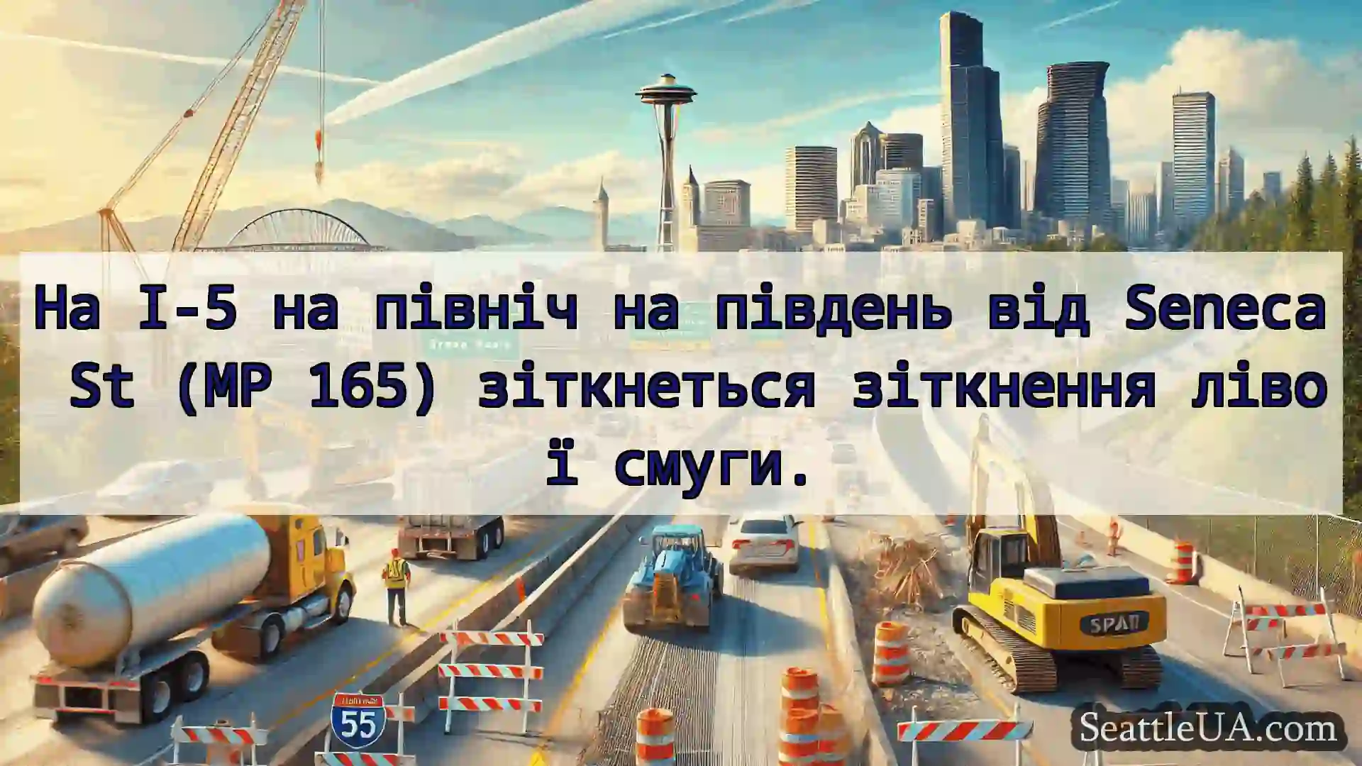 Транспортні новини Сіетла На I-5 на північ на південь від