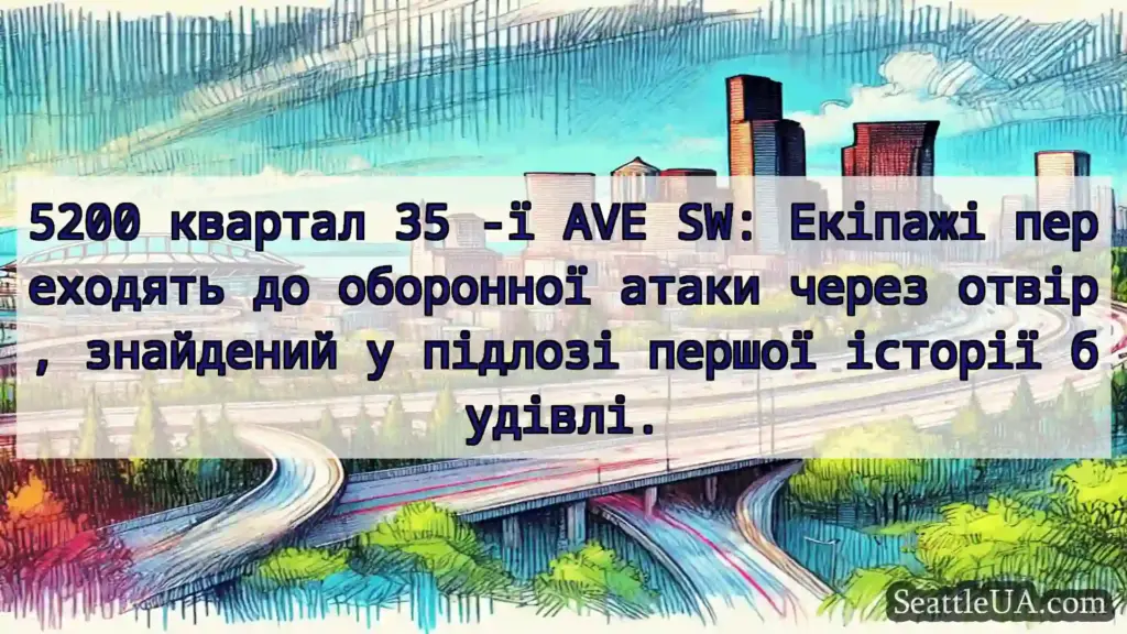 Транспортні новини Сіетла 5200 квартал 35 -ї AVE SW: Екіпажі
