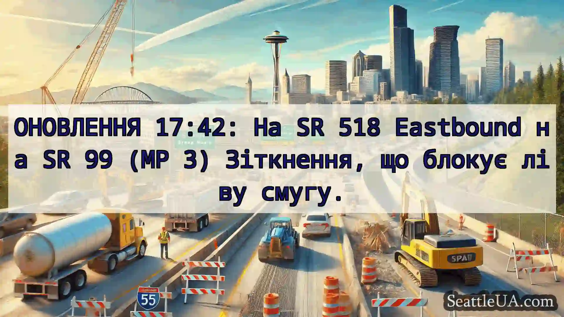 Транспортні новини Сіетла ОНОВЛЕННЯ 17:42: На SR 518