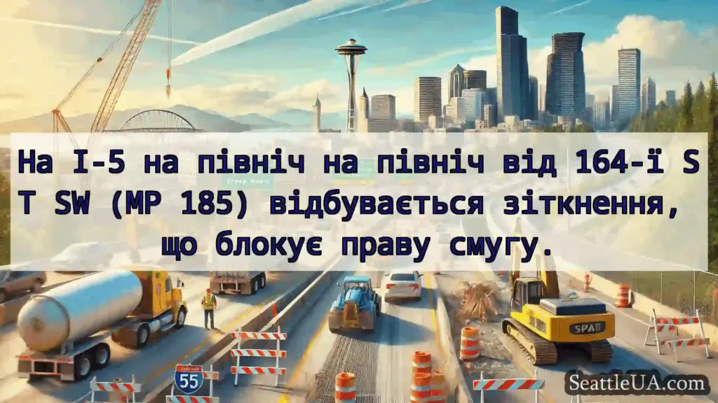 Транспортні новини Сіетла На I-5 на північ на північ від