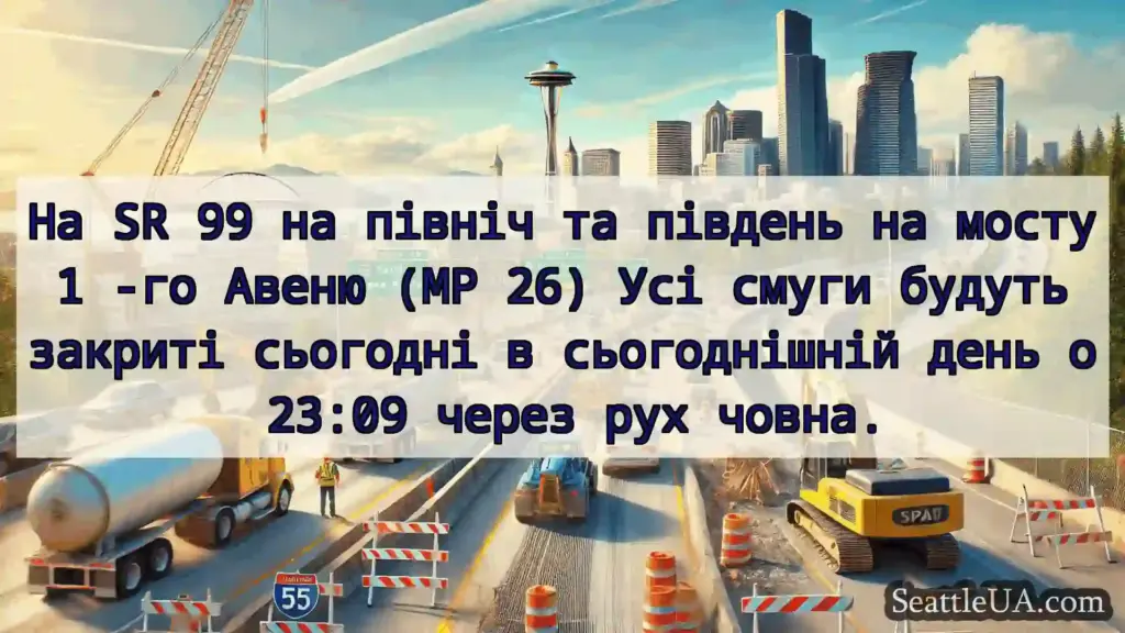 Транспортні новини Сіетла На SR 99 на північ та південь на