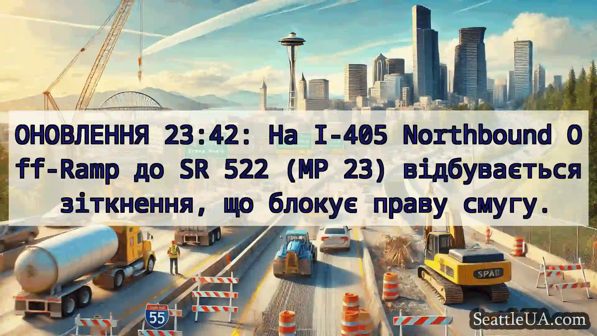 Транспортні новини Сіетла ОНОВЛЕННЯ 23:42: На I-405