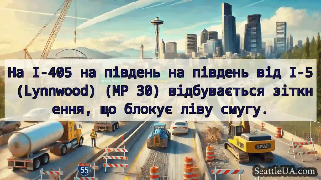 Транспортні новини Сіетла На I-405 на південь на південь від