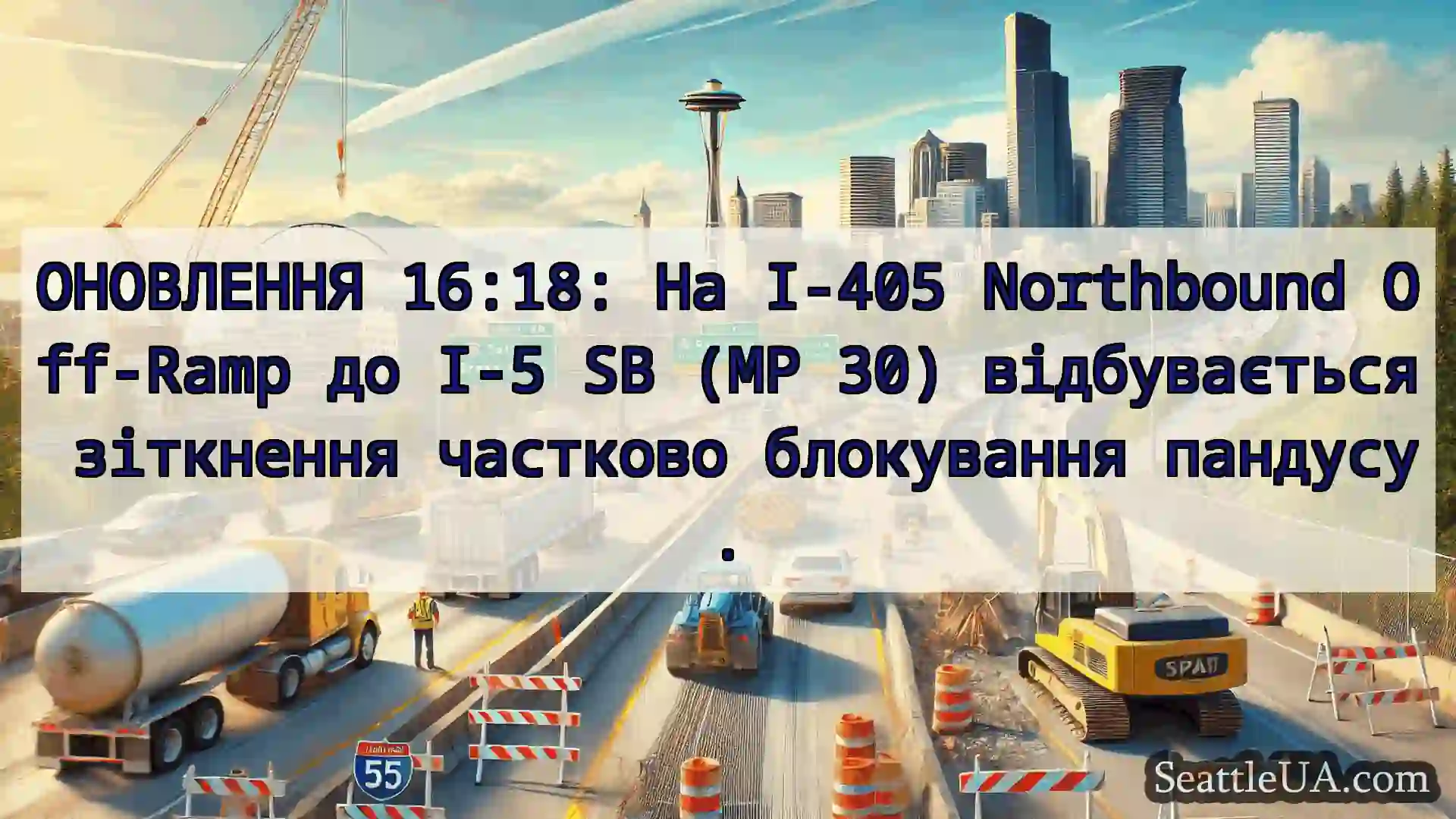 Транспортні новини Сіетла ОНОВЛЕННЯ 16:18: На I-405