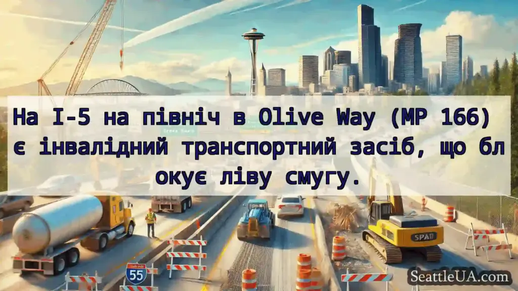 Транспортні новини Сіетла На I-5 на північ в Olive Way (MP