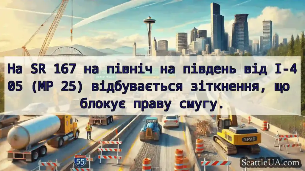 Транспортні новини Сіетла На SR 167 на північ на південь від