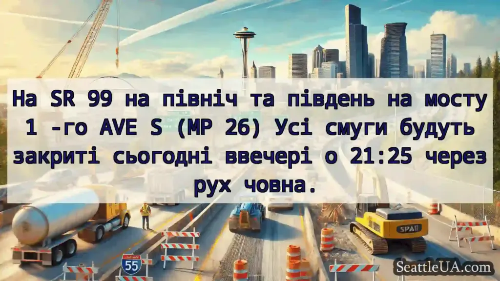 Транспортні новини Сіетла На SR 99 на північ та південь на