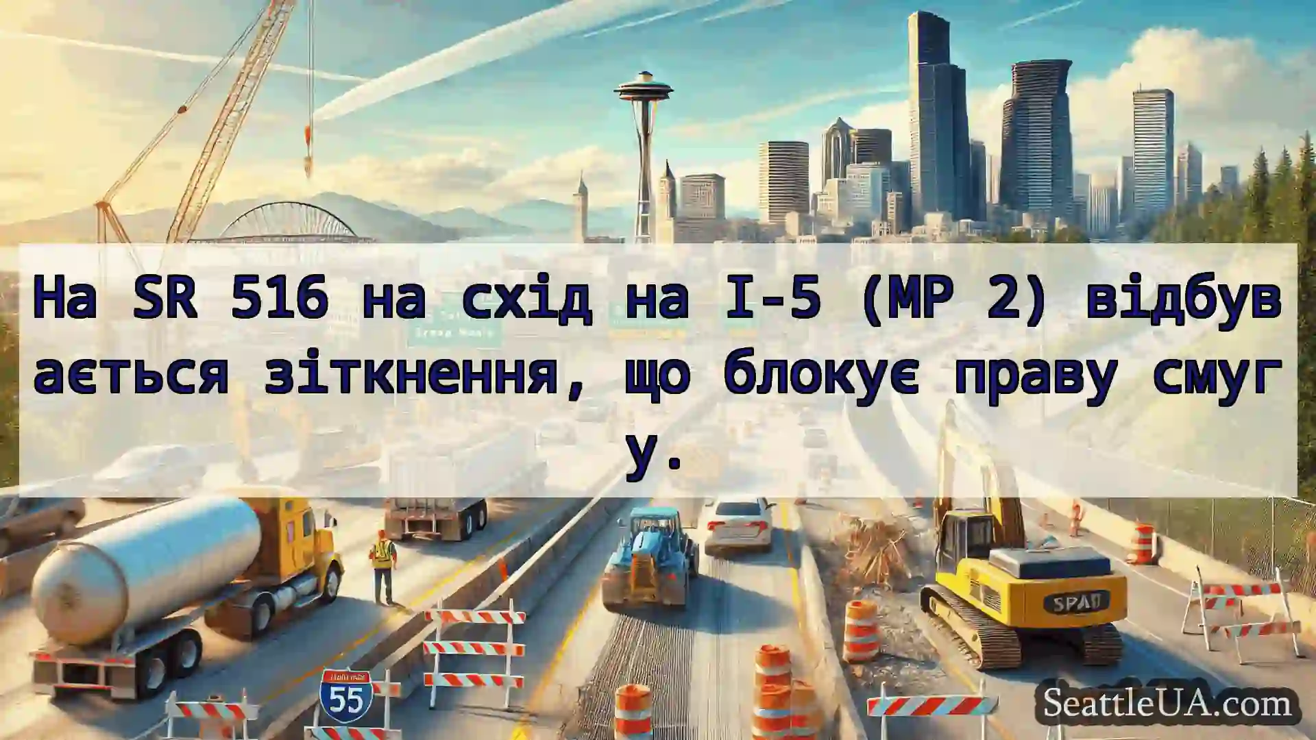 Транспортні новини Сіетла На SR 516 на схід на I-5 (MP 2)